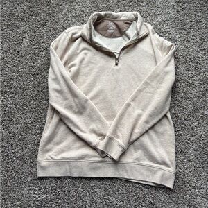 George Men's Quarter-Zip Sweater Beige Taupe